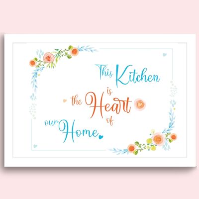 Kitchen Decor Gift - This Kitchen is the Heart of Our Home.