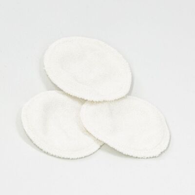 Bamboo reusable cotton pads Off white