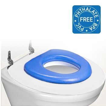 Siège de toilette souple pour enfants, bleu 4