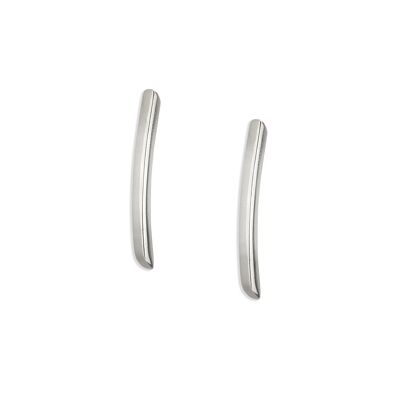 Half hoops sterling silver baby hammered finish - pair with post and back
