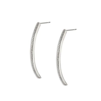 Half hoops hammered sterling silver