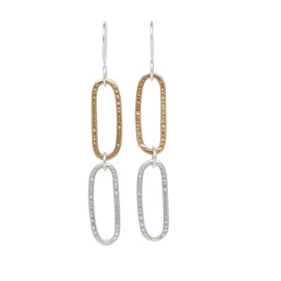 ORECCHINI CHAIN-GES 2 LINK BRONZO E ARGENTO