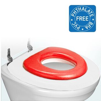 Siège de toilette souple pour enfants, rouge 4