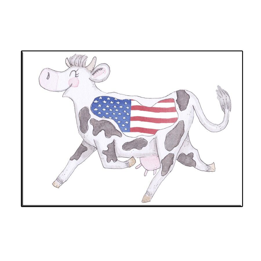 CARD A6 MUCCA PAZZA NEGLI USA