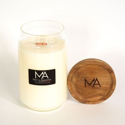 Candela Profumata Fiori Di Cotone - Vaso Grande