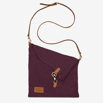 Sac bandoulière Nele, aubergine 1