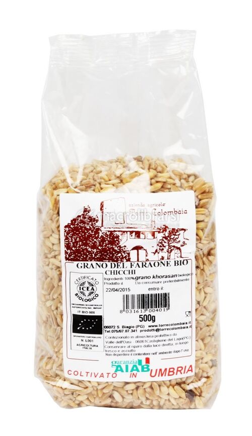 Grains Entiers de Pharaon (Kamut/Khorasan) biologiques Torre Colombaia (500 g)