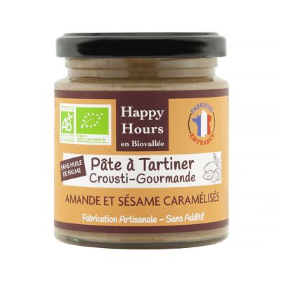 Organic Almond Sesame Honey Spread (box of 8 jars of 240g)