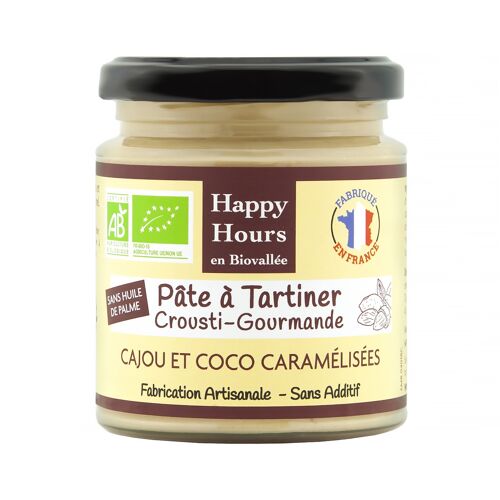 Pâte à tartiner  Cajou Coco Miel Bio (carton 8 pots de 240g)