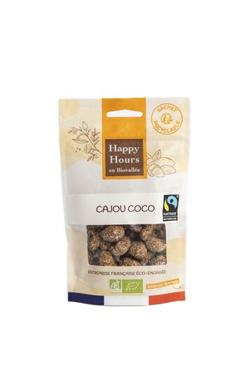 Sachet Cajou Coco Miel Bio équitable Max Havelaar (carton 8 sachets de 115g)