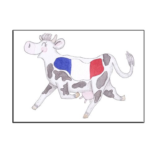 A6 cow in france card - joyin