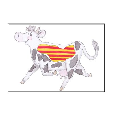A6 cow in catalonia card - joyin