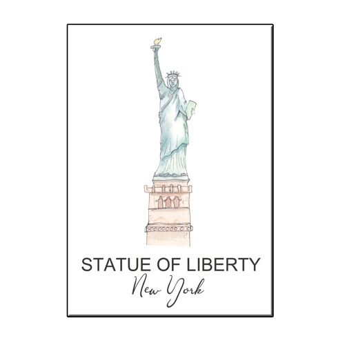 A6 city icon statue of liberty ny card