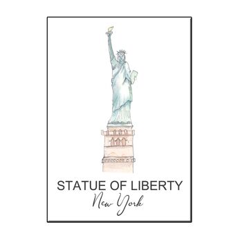 A6 CITY ICON STATUE OF LIBERTY NY CARD 1