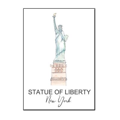 A6 city icon statue of liberty ny card