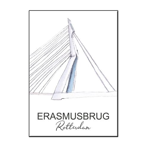 A6 city icon erasmusbrug rotterdam card