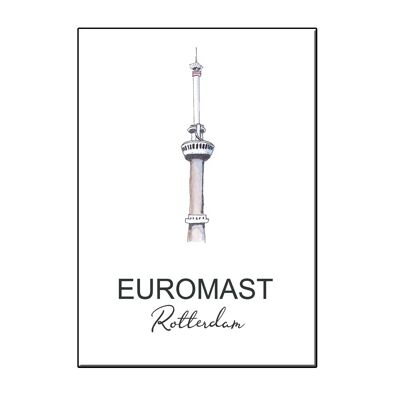 A6 city icon euromast rotterdam card