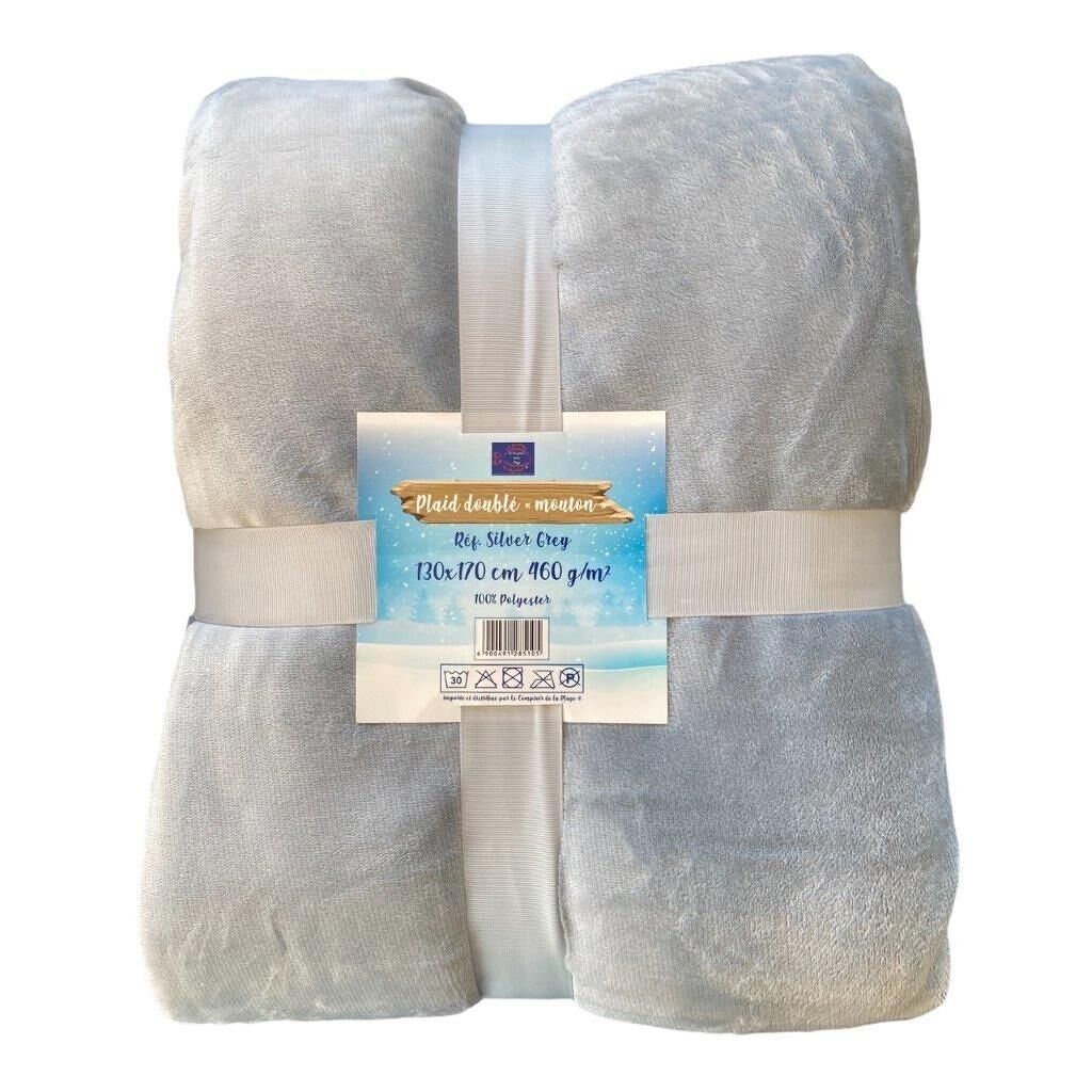 Coperta in pile Cocoon imitazione coniglio grigio chiaro 130x170cm 610gm²