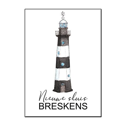 A6 lighthouse nieuwe sluis breskens card - joyin