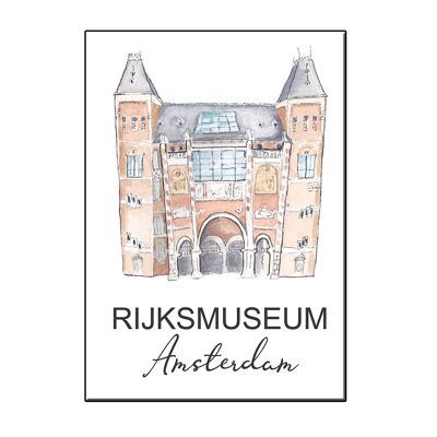 A6 city icon amsterdam rijksmuseum card