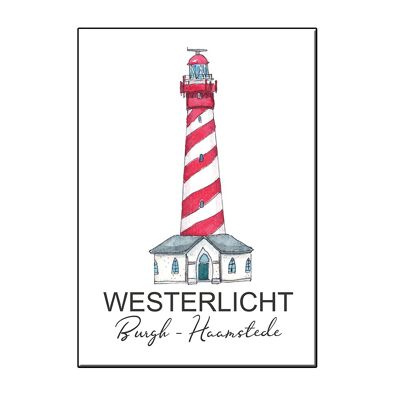 A6 lighthouse westerlicht burgh-haamstede card - joyin