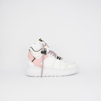 Zapatillas B-Girl blancas y rosas