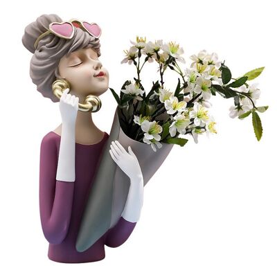 Vase - Selena Flower Vase - Purple - Decorative Accessories