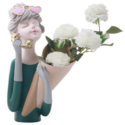 Vaso - Vaso per fiori Selena - Verde - Accenti decorativi
