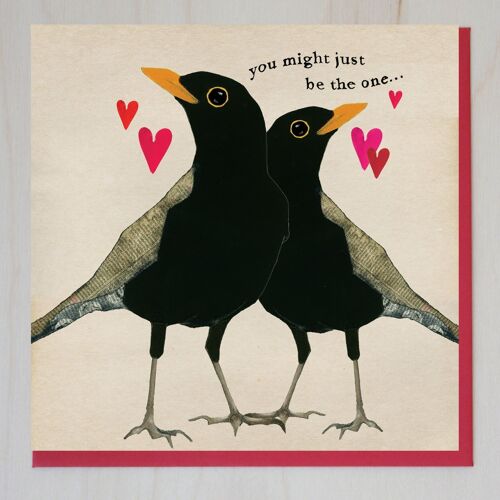 Valentine's Day Card (blackbirds)