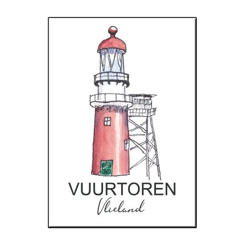 A6 city icon lighthouse vlieland card