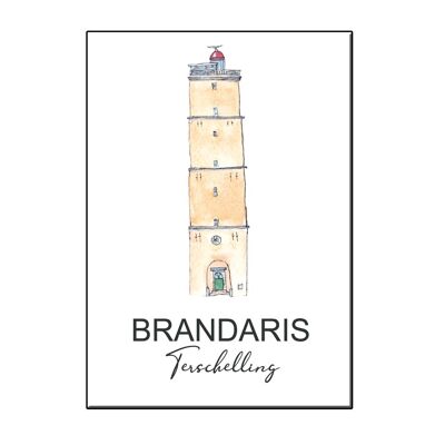 A6 city icon lighthouse terschelling card