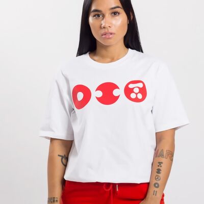 T-shirt SAMURAI TRIPLE OG Blanc/Rouge