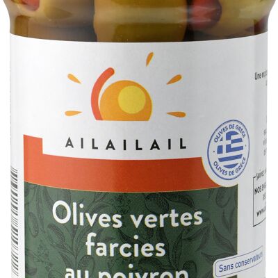olives vertes farcies aux poivrons 290g