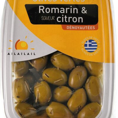 Olives dénoyautées citron romarin 200g - AIL AIL AIL