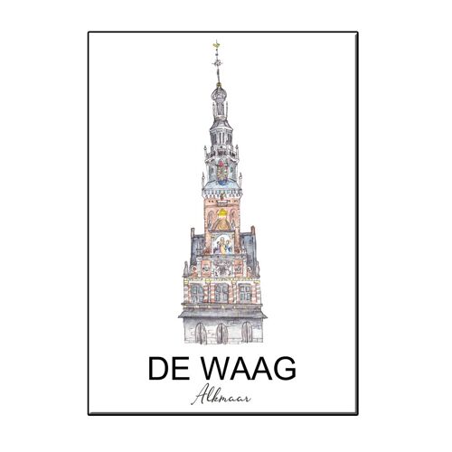 A6 city icon waag alkmaar card