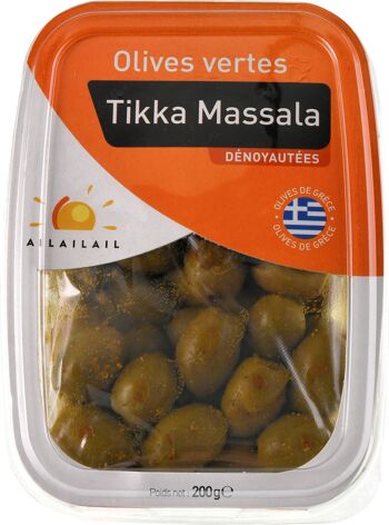 Olives dénoyautées Tikka Masala 200g - AIL AIL AIL
