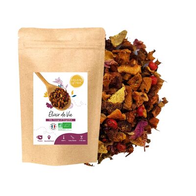 Elisir of Life, Tisana Ayurvedica Bio - Tulsi, Arancia e Zenzero - 1kg