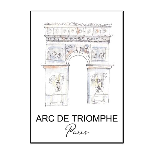 A6 city icon arc de triomphe paris card