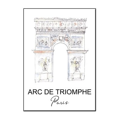 A6 city icon arc de triomphe paris card