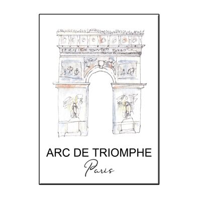 ICONA DELLA CITTÀ A6 ARCO DI TRIOMPHE PARIS CARD