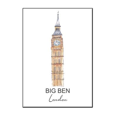 A6 city icon big ben london card