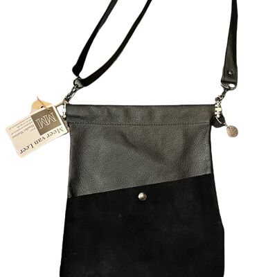 Shoulder bag series Luna with folding bracket black