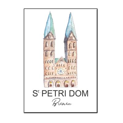 A6 CITY ICON SINT PETRI DOM BREMEN KARTE