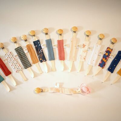 Set of 12 pacifier clips - Mix winter collection