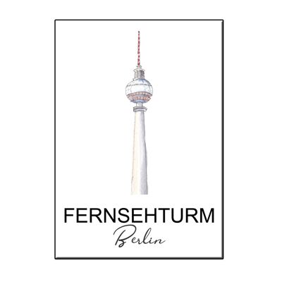 A6 city icon fernsehturm berlin card