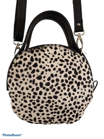 Sac bandoulière noir/dalmatien M