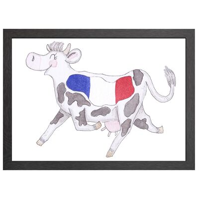 A2 poster cow france in frame - joyin