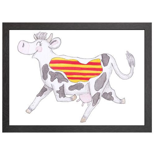 A2 poster cow catalonia in frame - joyin
