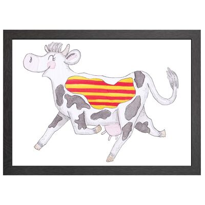 A2 POSTER COW CATALONIA IM RAHMEN - JOYIN