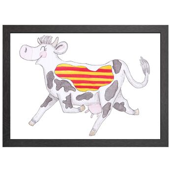 Affiche A2 VACHE CATALOGNE DANS CADRE - JOYIN